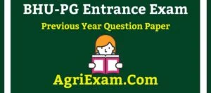 BHU PG Entrance Question paper 2016