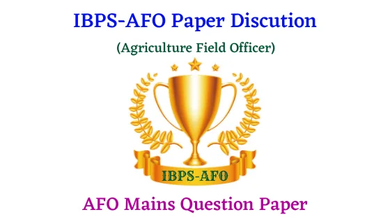 IBPS AFO Mains Paper 2024 Agriculture Field Officer