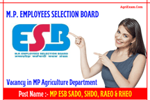 MP AEO and Other Agriculture Vacancy 2025